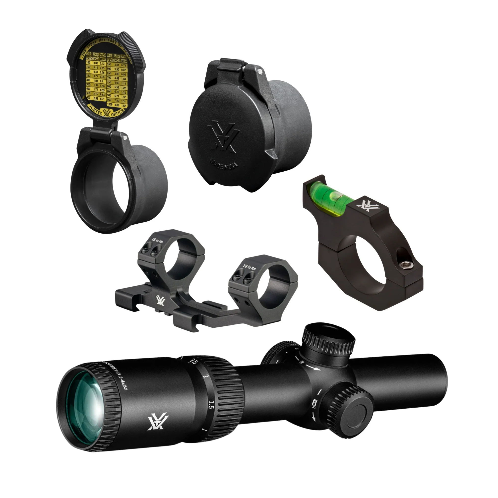Vortex Optics Crossfire HD 1-4x24 SFP Illuminated Dead-Hold 2A BDC MOA Bundle