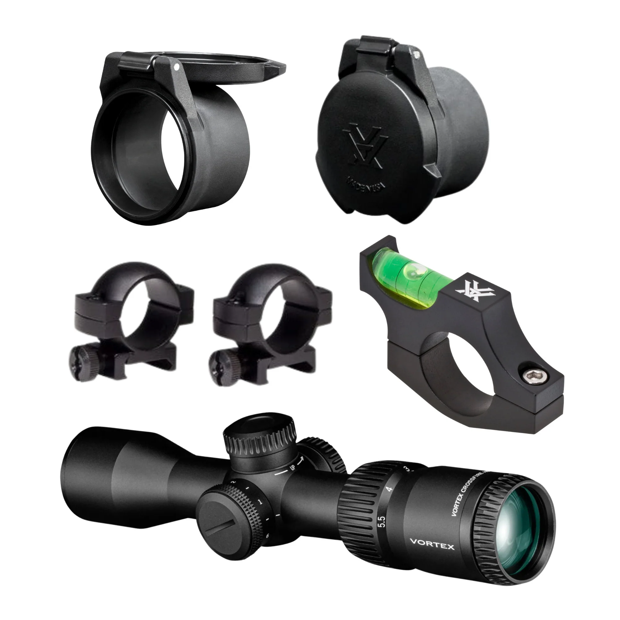 Vortex Optics Crossfire HD 1.5-5.5x32 SFP Dead-Hold 2A BDC MOA Bundle