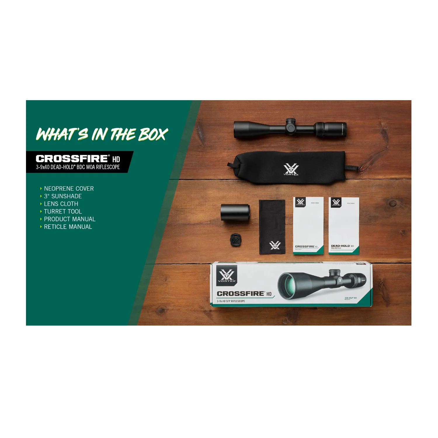 Vortex Optics Crossfire HD 3-9x40 40mm SFP Dead-Hold BDC MOA Riflescope - Image 7