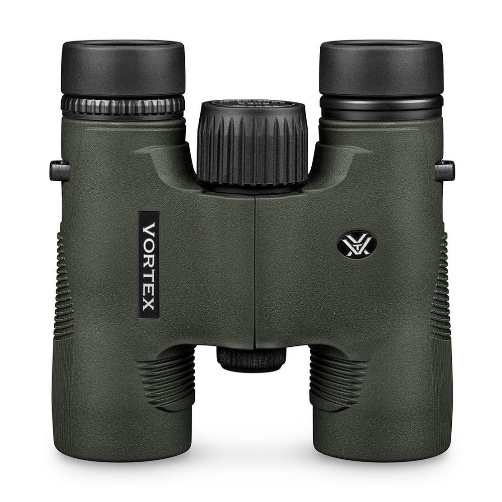 Vortex 10x28 Diamondback HD Roof Prism Binoculars with Cap and Floating Strap Bundle - Image 2