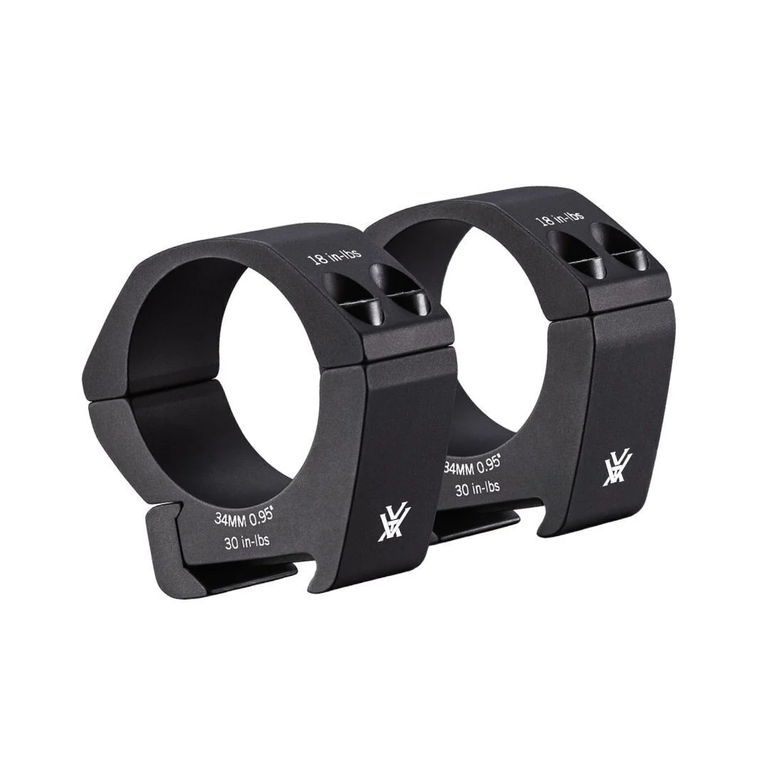 Vortex Pro 34mm Type 2 Low-Glare Matte Black Riflescope Rings with Laser Engraved Torque (0.95-Inch) - Image 2