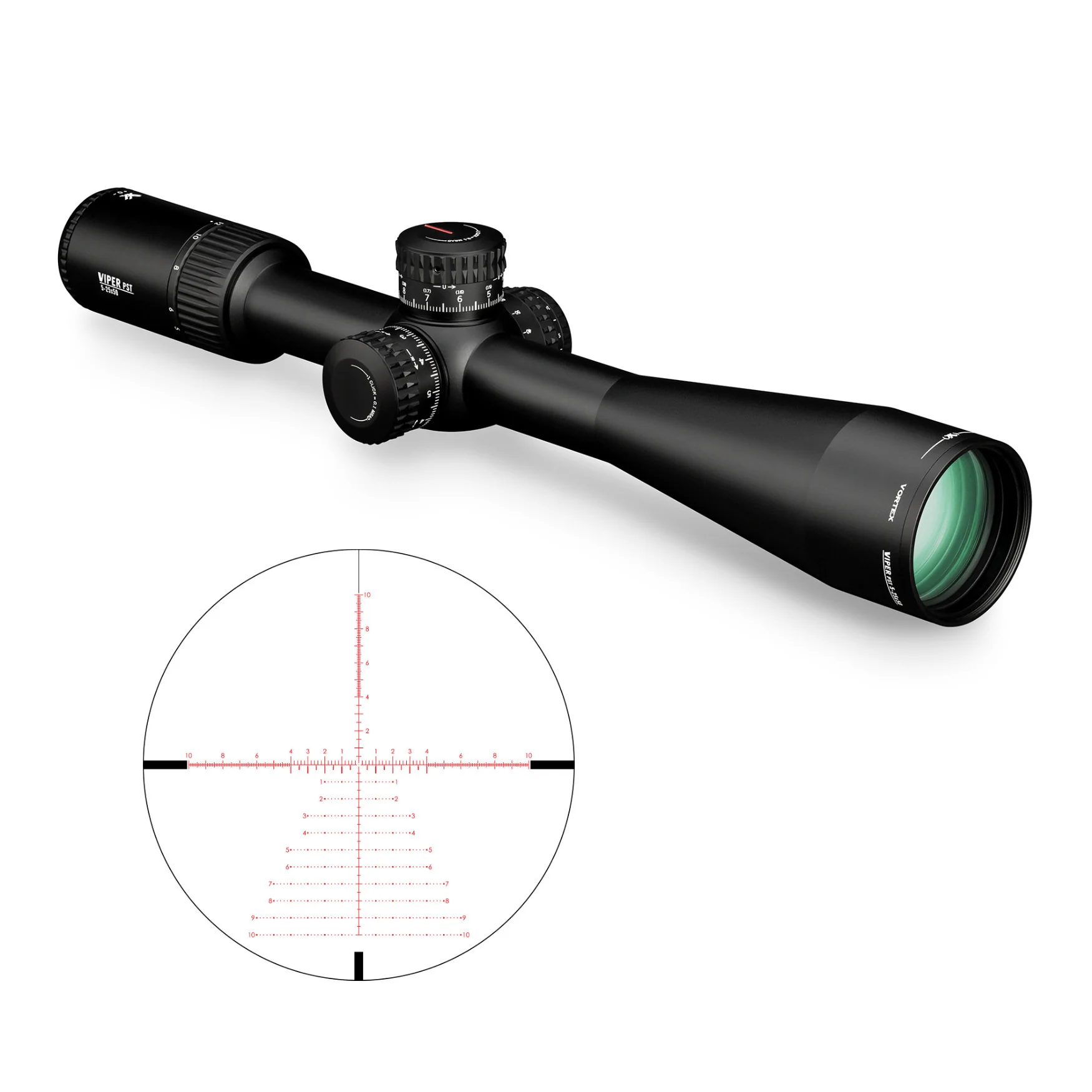 Vortex Viper PST Gen II 5-25x50 FFP Riflescope (EBR-7C MRAD Reticle) Deluxe Hunting Outfit - Image 2