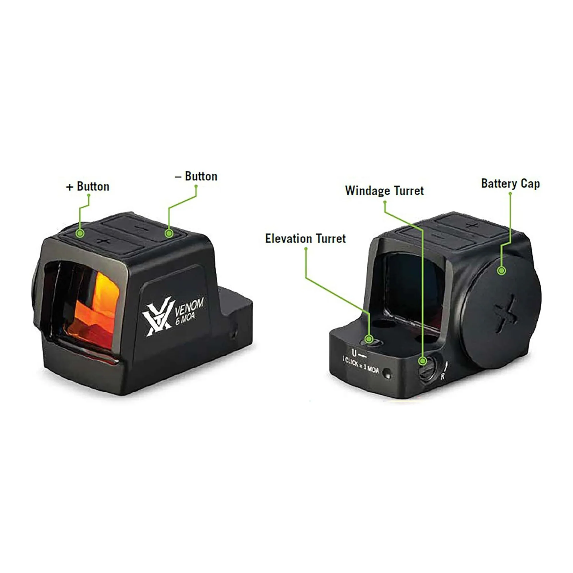 Vortex Optics Venom Enclosed Micro Red Dot 6 MOA - 6061 Aluminum Housing - Image 5