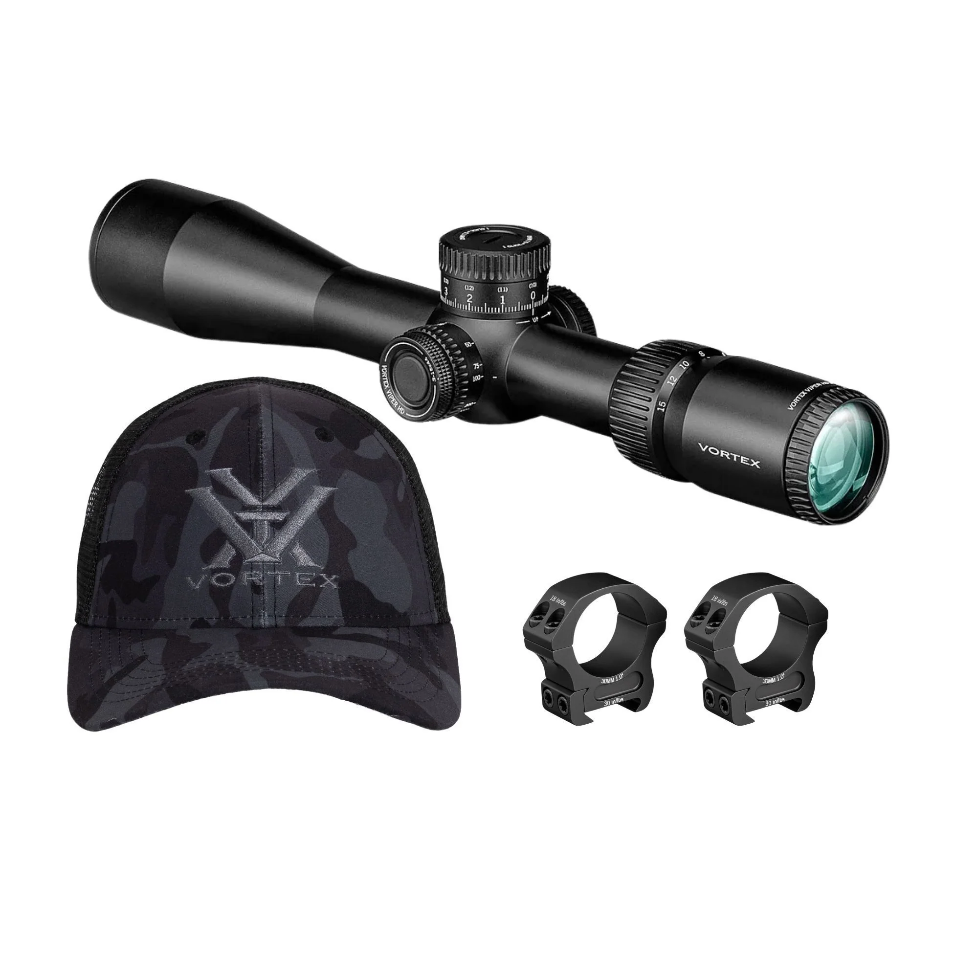 Vortex Viper HD 3-15x44 Dead-Hold Riflescope (VMR-3 MRAD Reticle) with 30mm Main Tube Bundle
