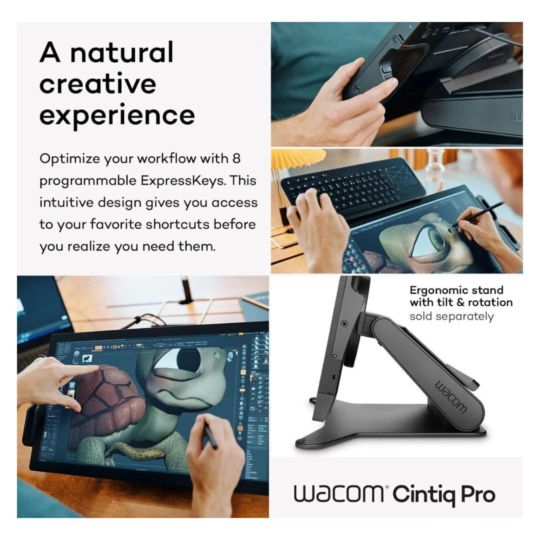 Wacom Cintiq Pro 22 Ultra HD 4K Drawing Tablet with 10-Point Multi-Touch, and Pro Pen 3 (Black) - Image 5