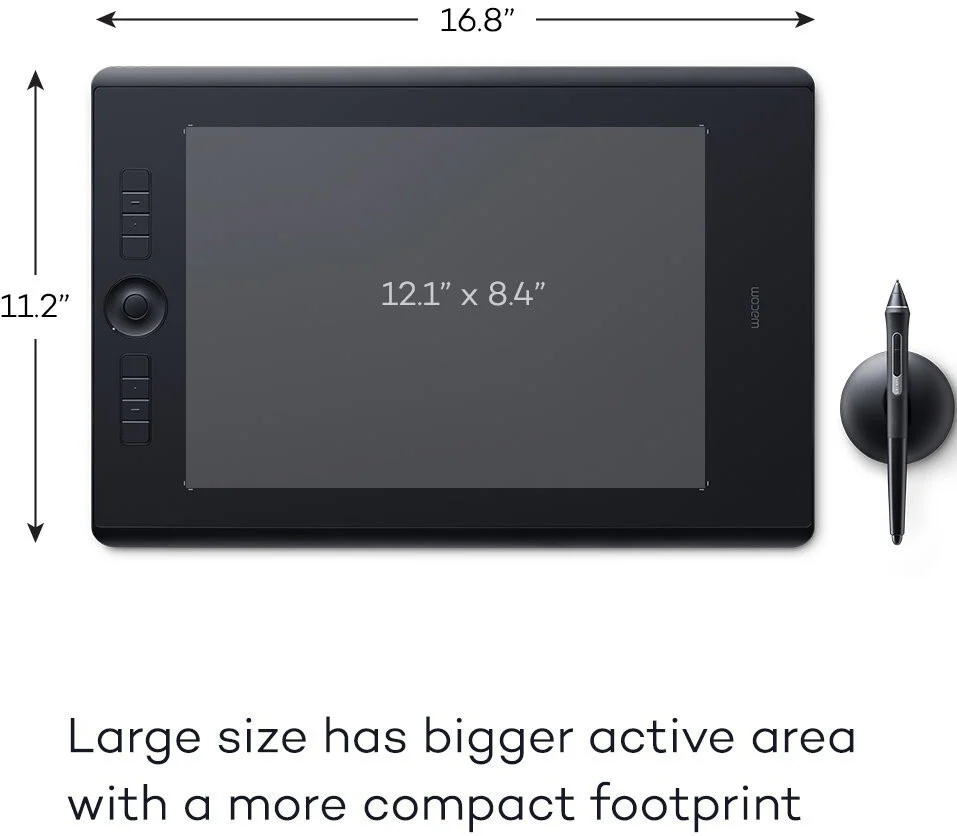 Wacom PTH860 Intuos Pro Creative Pen Tablet (Black, Large) - Image 3
