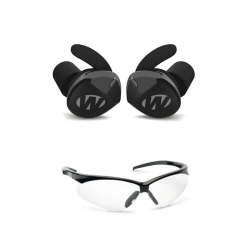 Walker's Silencer BT 2.0 Rechargeable Electronic Earbuds with Glasses (Clear)