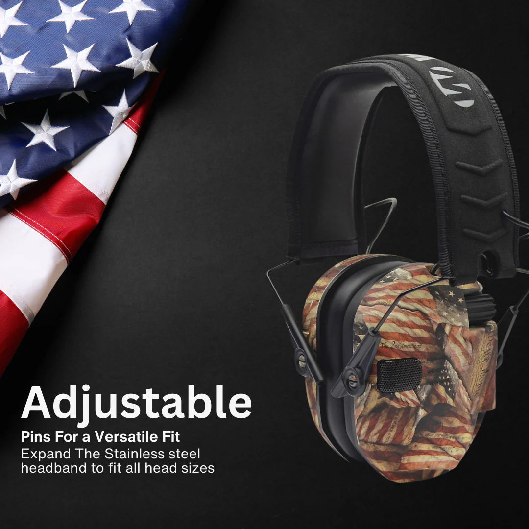 Walkers Razor Walkie Talkie Bundle with Ear Muff (American Flag) and Accessories - Image 3