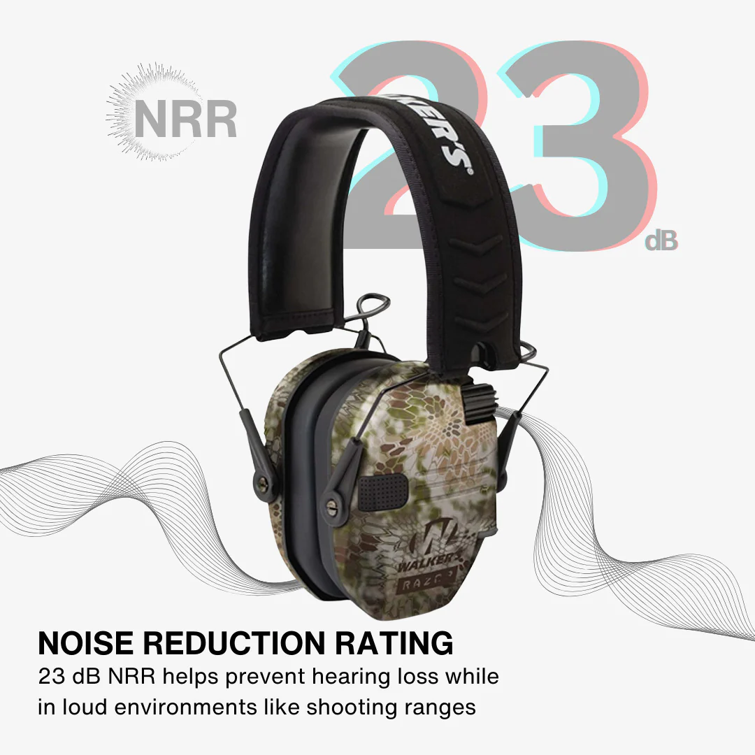 Walker's Razor Walkie Talkie Bundle with Ear Muff (Kryptek Camo) and Accessories - Image 4