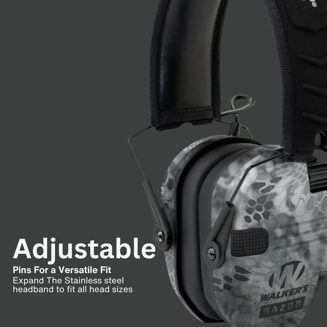 Walkers Razor Walkie Talkie Bundle with Ear Muff (Raid Kryptek) and Accessories - Image 3