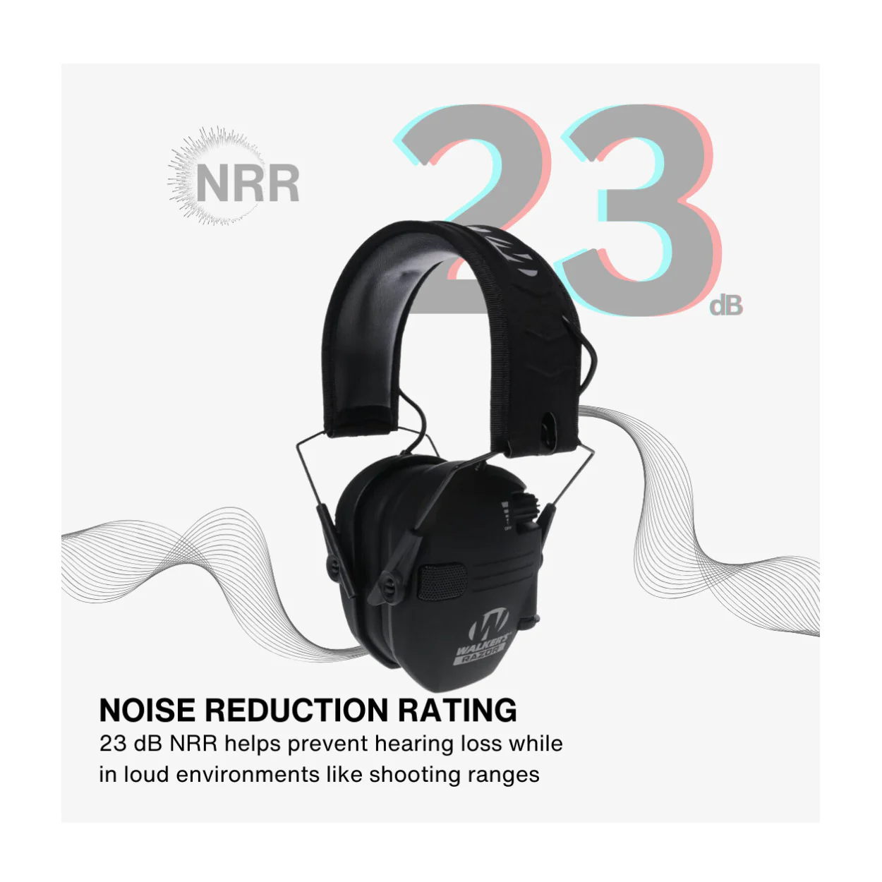 Walker's Razor Slim Electronic Earmuffs (Black) with Attachment Bundle - Image 4