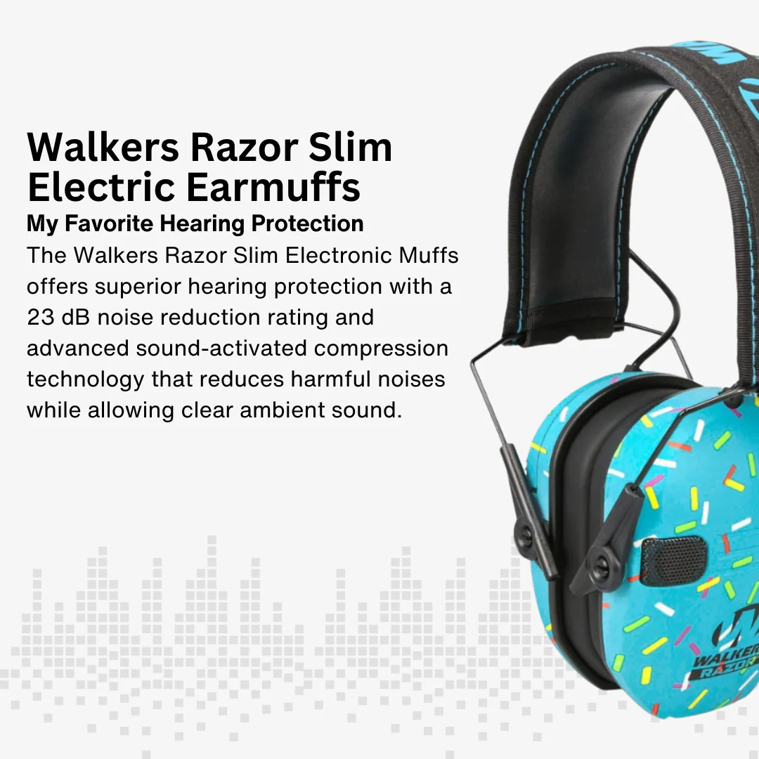 Walker's Razor Slim Electronic Muff (Blue, 2-Pack) Bundle with Accessories - Image 5