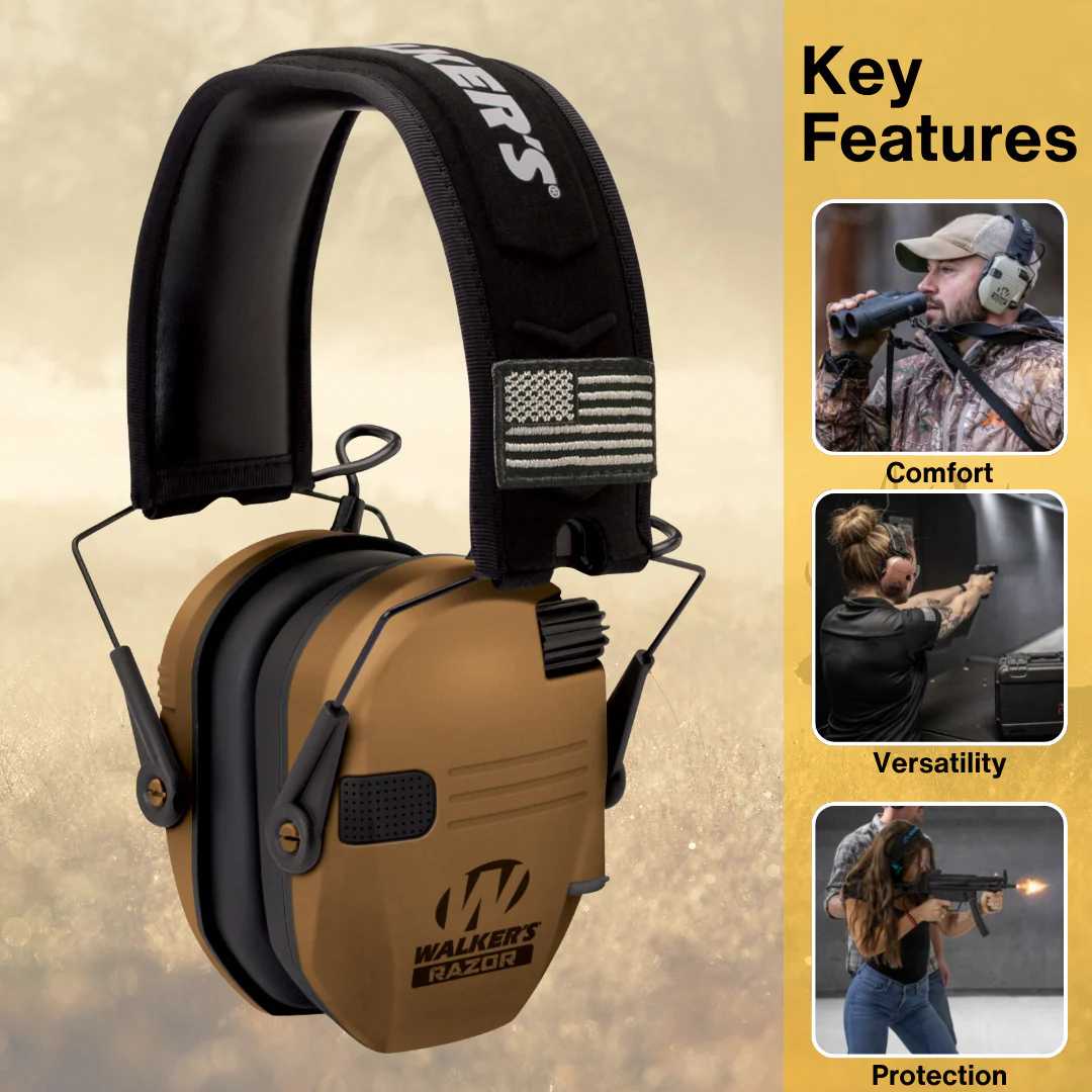 Walkers Razor Walkie Talkie Bundle with Ear Muffs and Accessories - Image 2