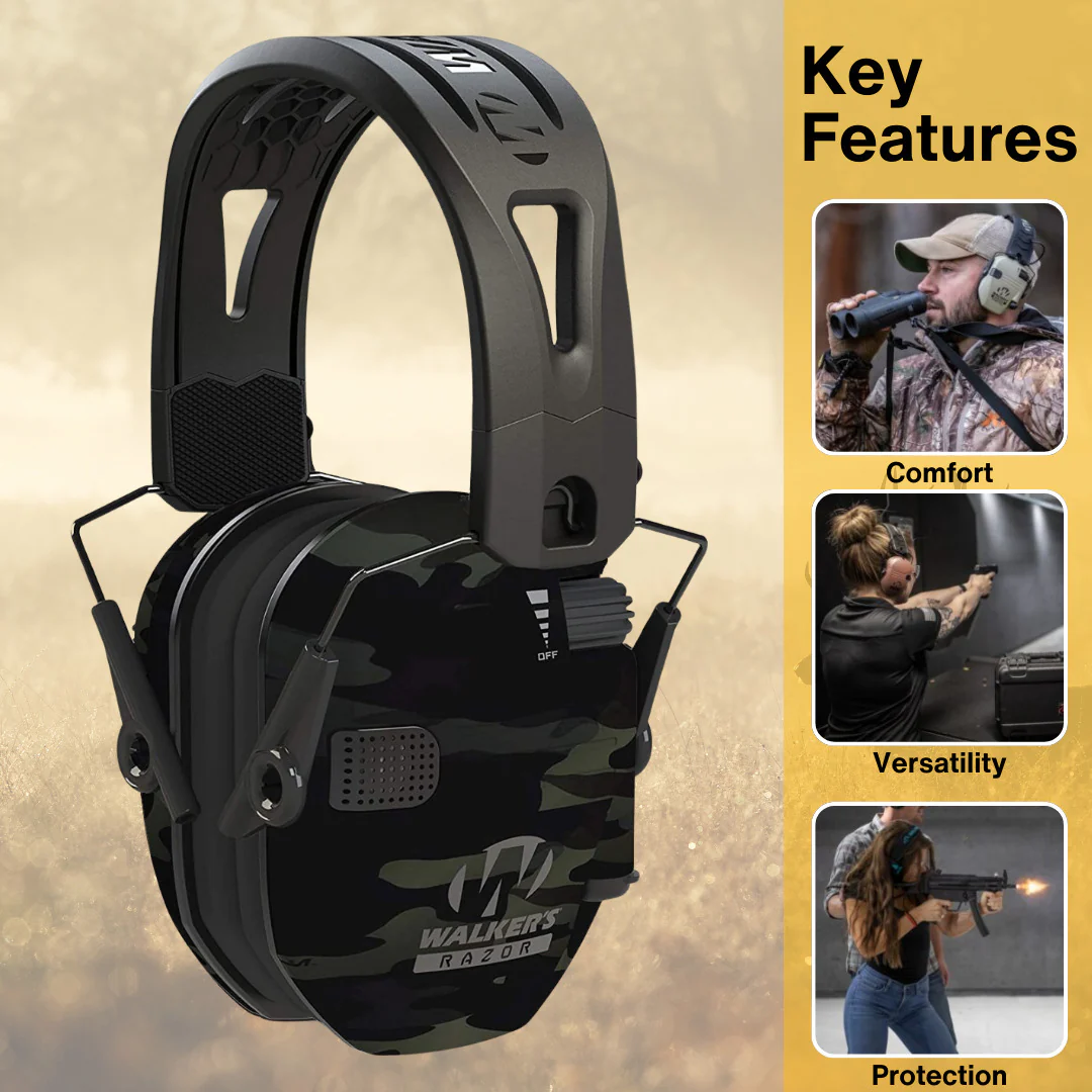 Walkers Razor Walkie Talkie with Razor Tacti-Grip with Rubber Headband Bundle - Image 3