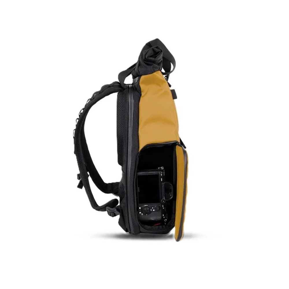 WANDRD PRVKE Lite Camera Backpack - Weather-Resistant with Expandable Rolltop (Dallol Yellow) - Image 2
