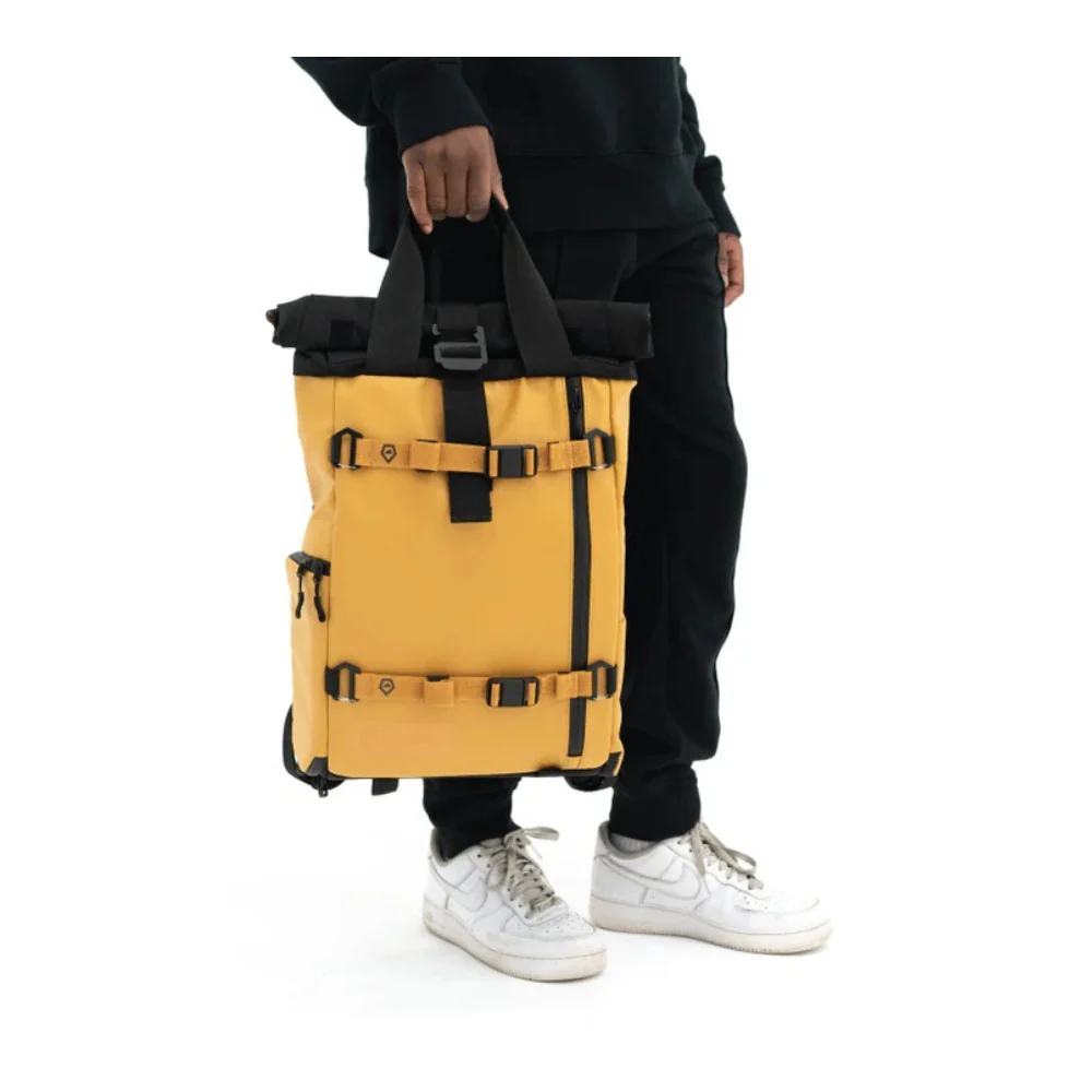 WANDRD PRVKE Lite Camera Backpack - Weather-Resistant with Expandable Rolltop (Dallol Yellow) - Image 7