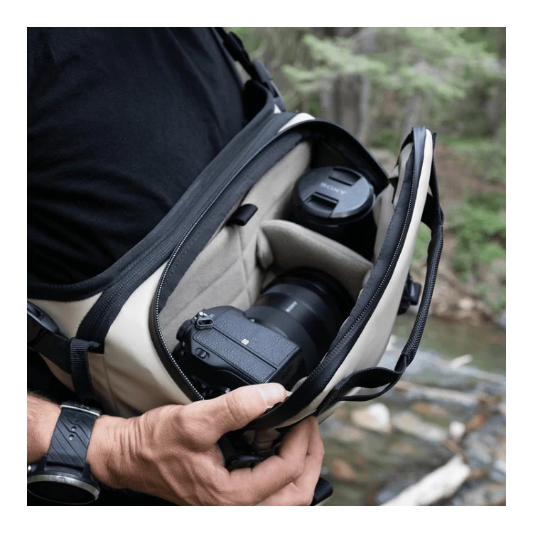 Wandrd ROGUE 6L Sling Camera Bag with Expandable Pocket Design (Yuma Tan) - Image 6