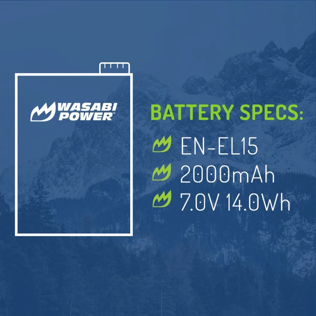 Wasabi Power EN-EL15 Lithium-Ion Replacement Battery with Grade-A Cells - Image 4