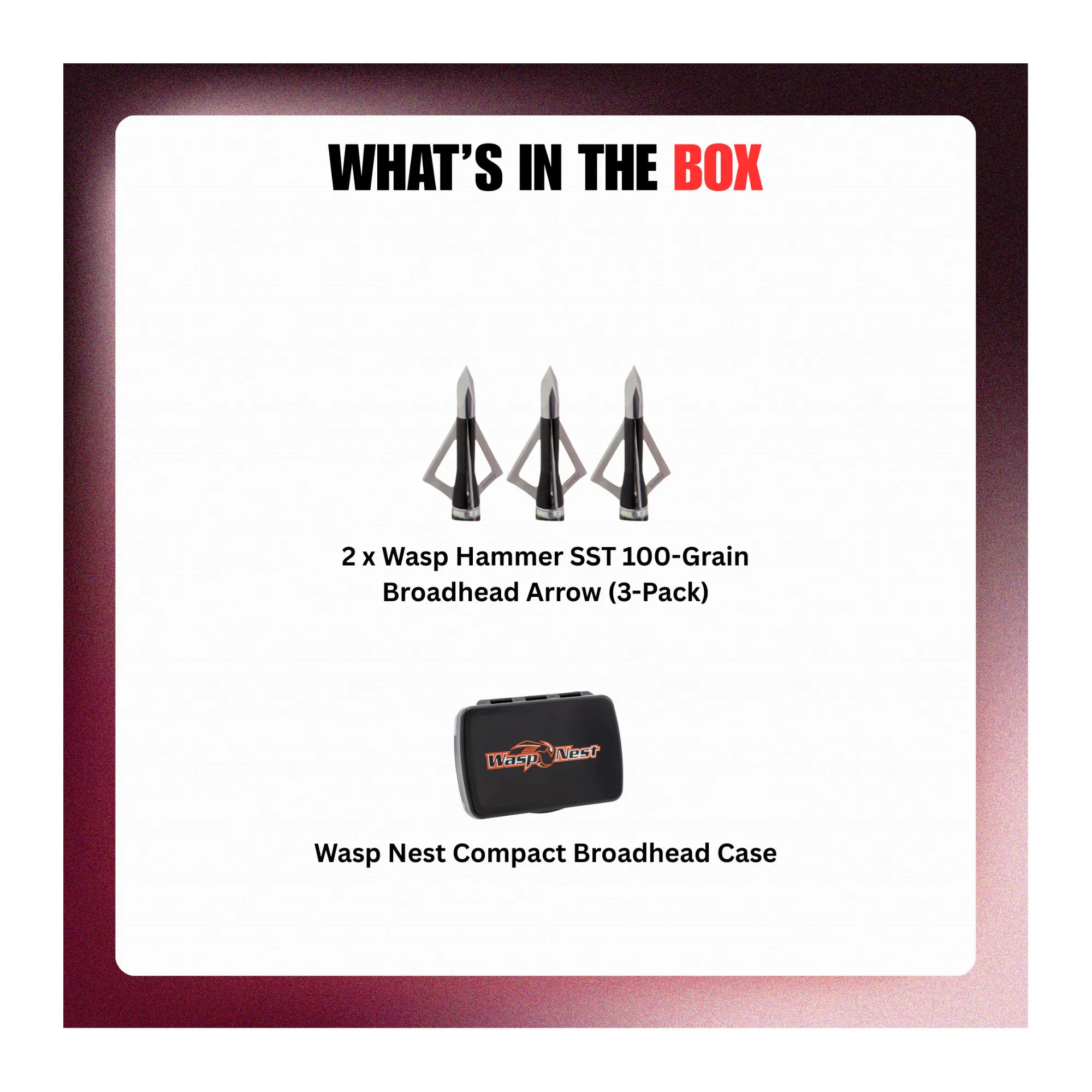 Wasp Hammer SST 100 Grain Broadhead Arrow with 46C Steel Blade (6-Pack) Bundle - Image 6