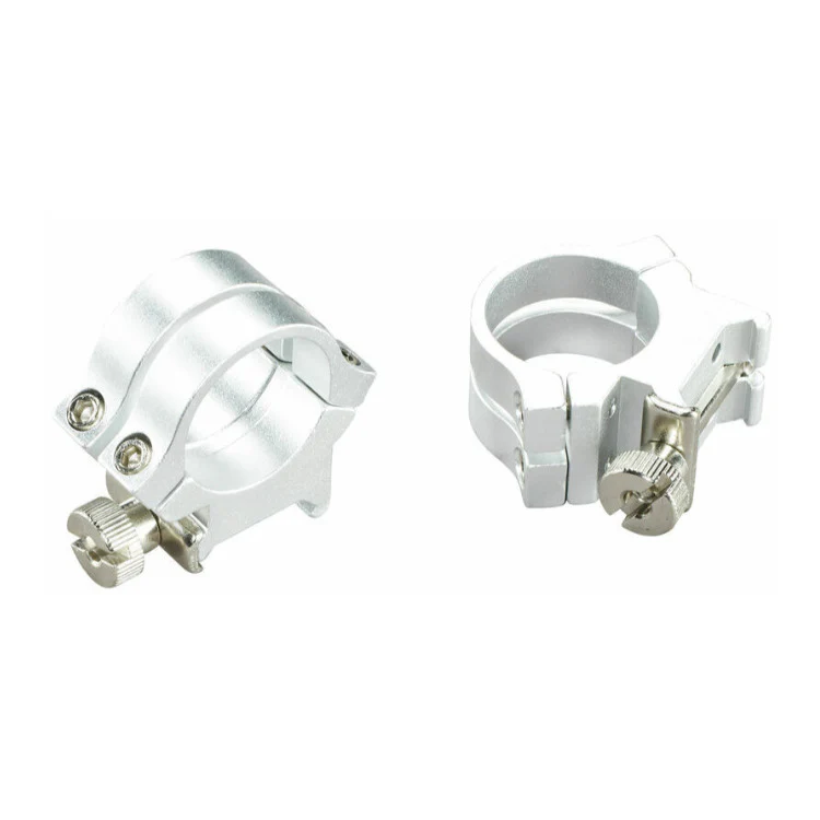 Weaver Quad Lock Detachable 1-Inch Scope Rings (Silver, High)