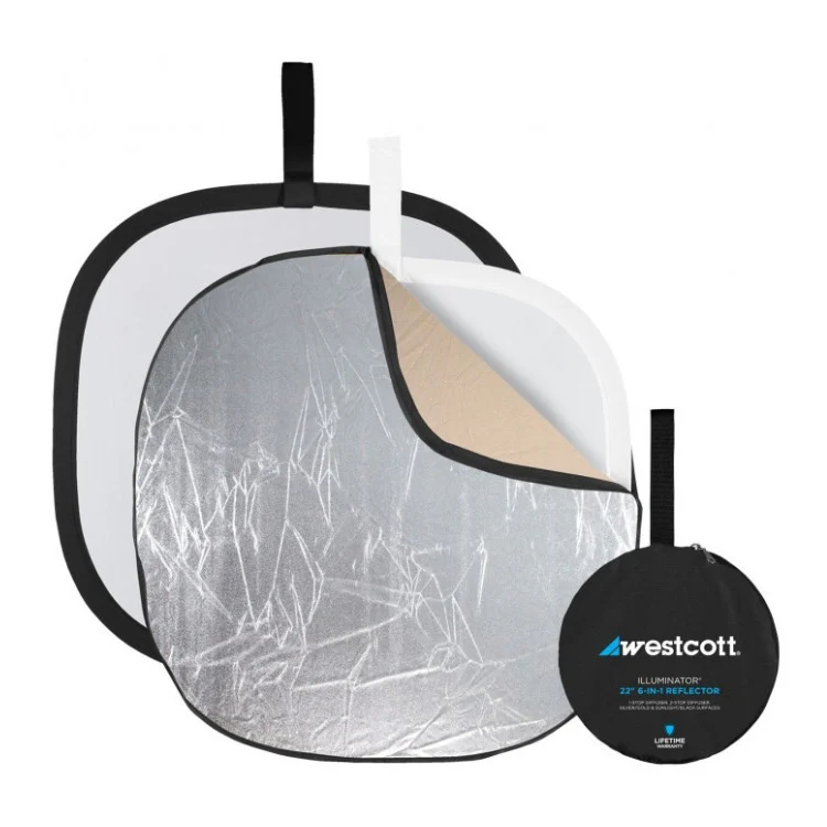 Westcott Illuminator Collapsible 6-in-1 Reflector Kit (22-Inch)