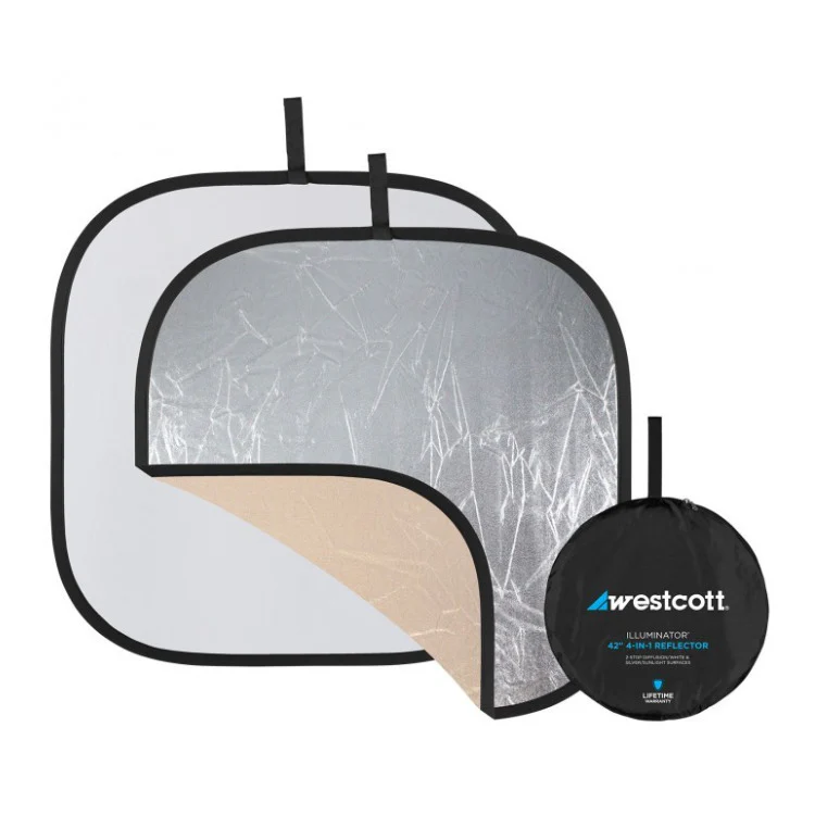 Westcott Illuminator Collapsible 4-in-1 Sunlight/Silver Reflector Kit (42-Inch) - Image 2