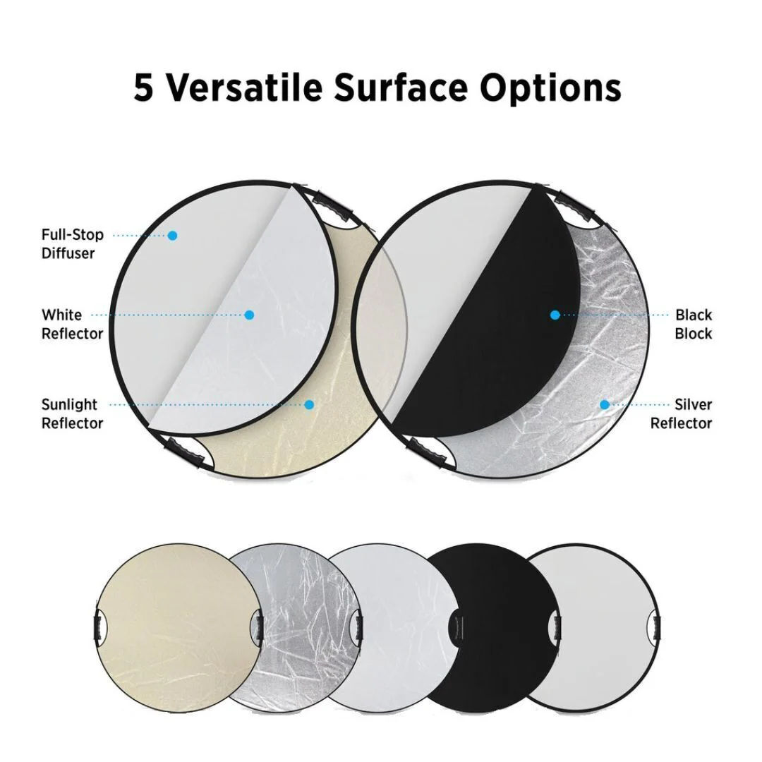 Westcott Illuminator 40-Inch 5-In-1 Reflector with QuickGrip Handles for Versatile Light Control - Image 3