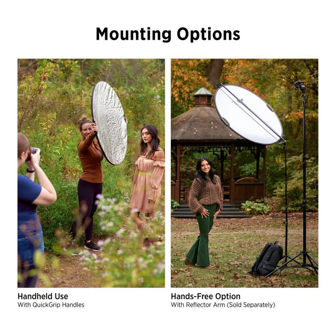 Westcott Illuminator 40-Inch 5-In-1 Reflector with QuickGrip Handles for Versatile Light Control - Image 7
