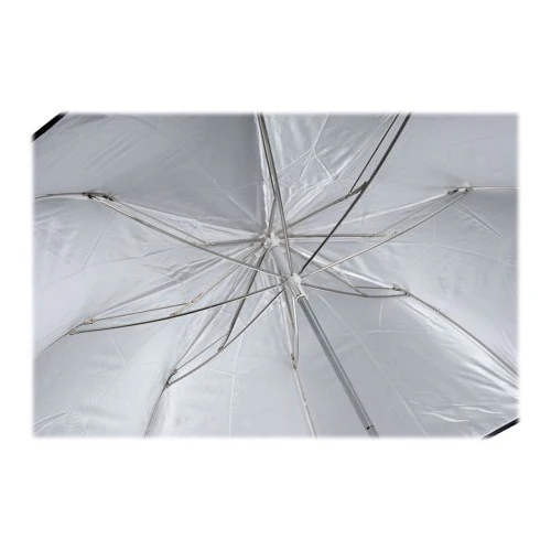 Westcott Optical White Satin 45 inch Convertible Umbrella with Removable Black Cover - Image 7