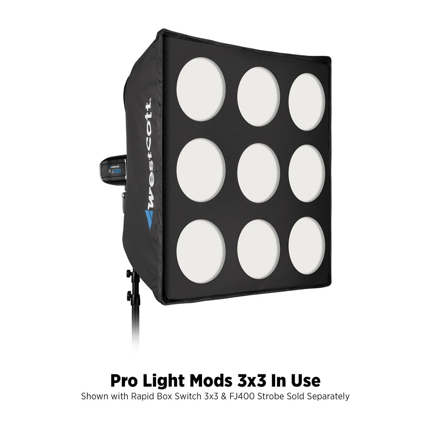 Westcott Pro Light Adjustable Corner System and Hook-And-Loop Tape Lining Mods 3 x 3 with Case - Image 4