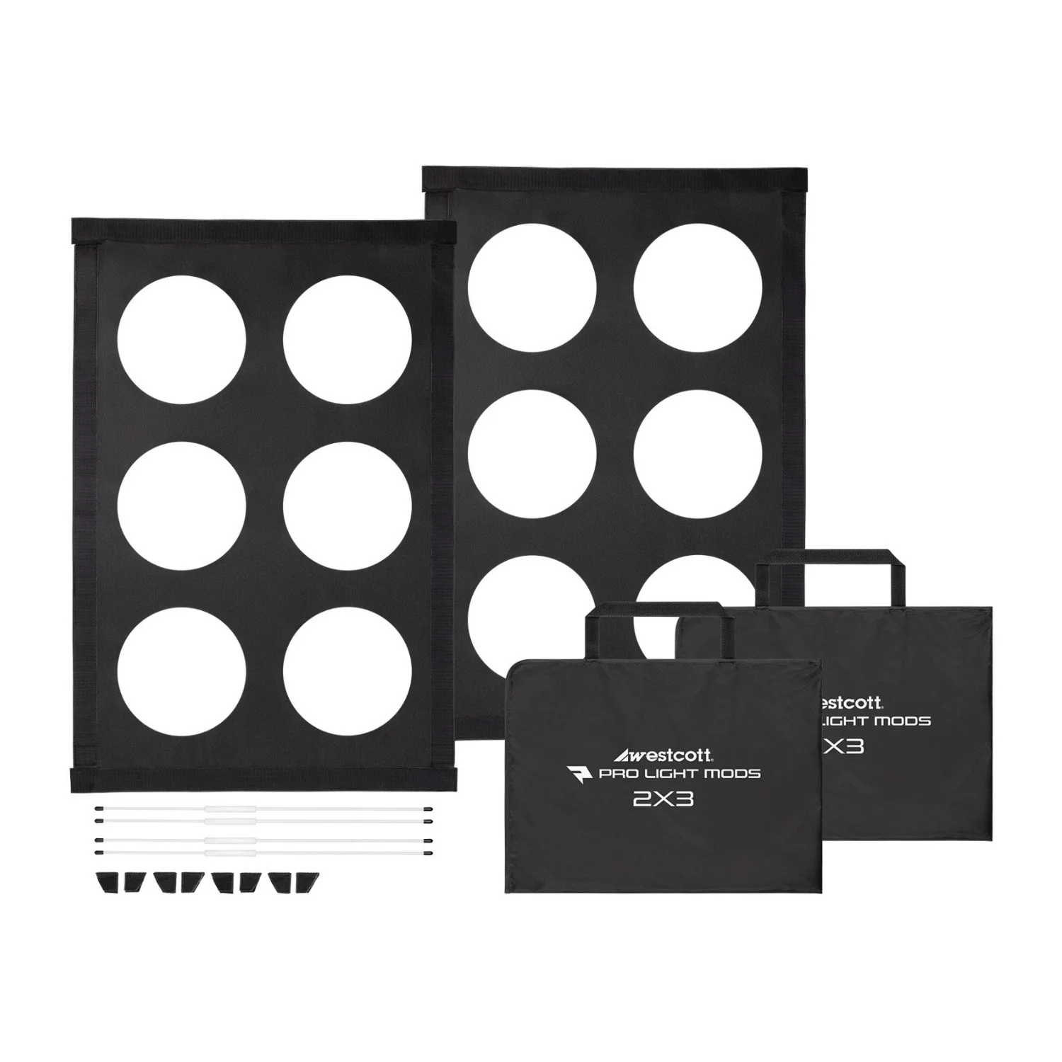 Westcott Pro Light Adjustable Corner System and Hook-And-Loop Tape Mods 2 x 3 (Standard, 2-Pack)