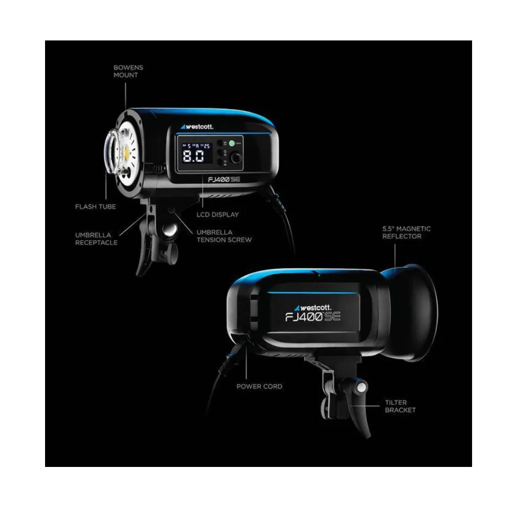 Westcott FJ400-SE 2-Light Studio Strobe Kit (110V) with FJ-X3 M Multi-Brand Wireless Trigger - Image 6