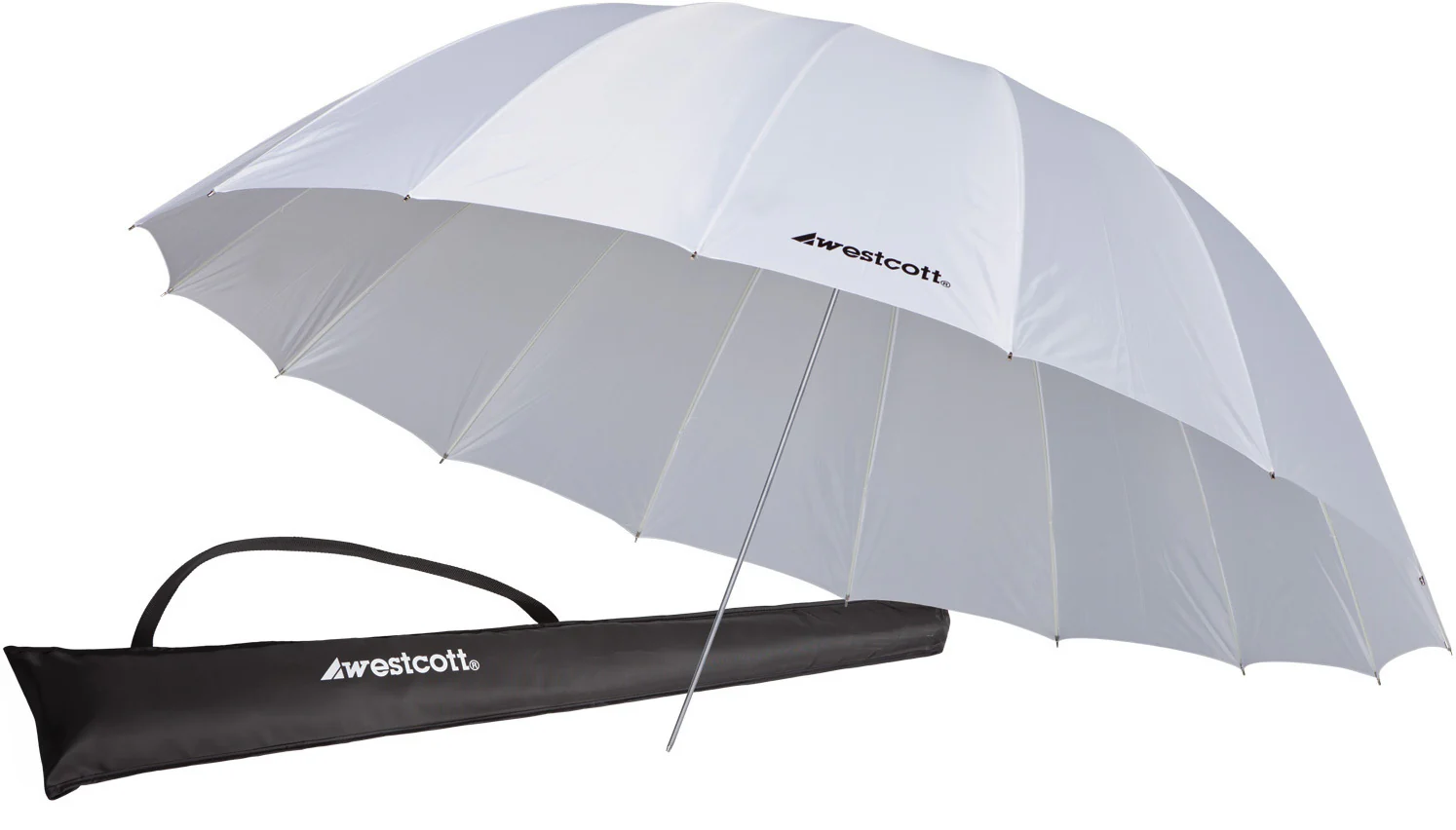 Westcott White Diffusion Parabolic Standard Umbrella (7')