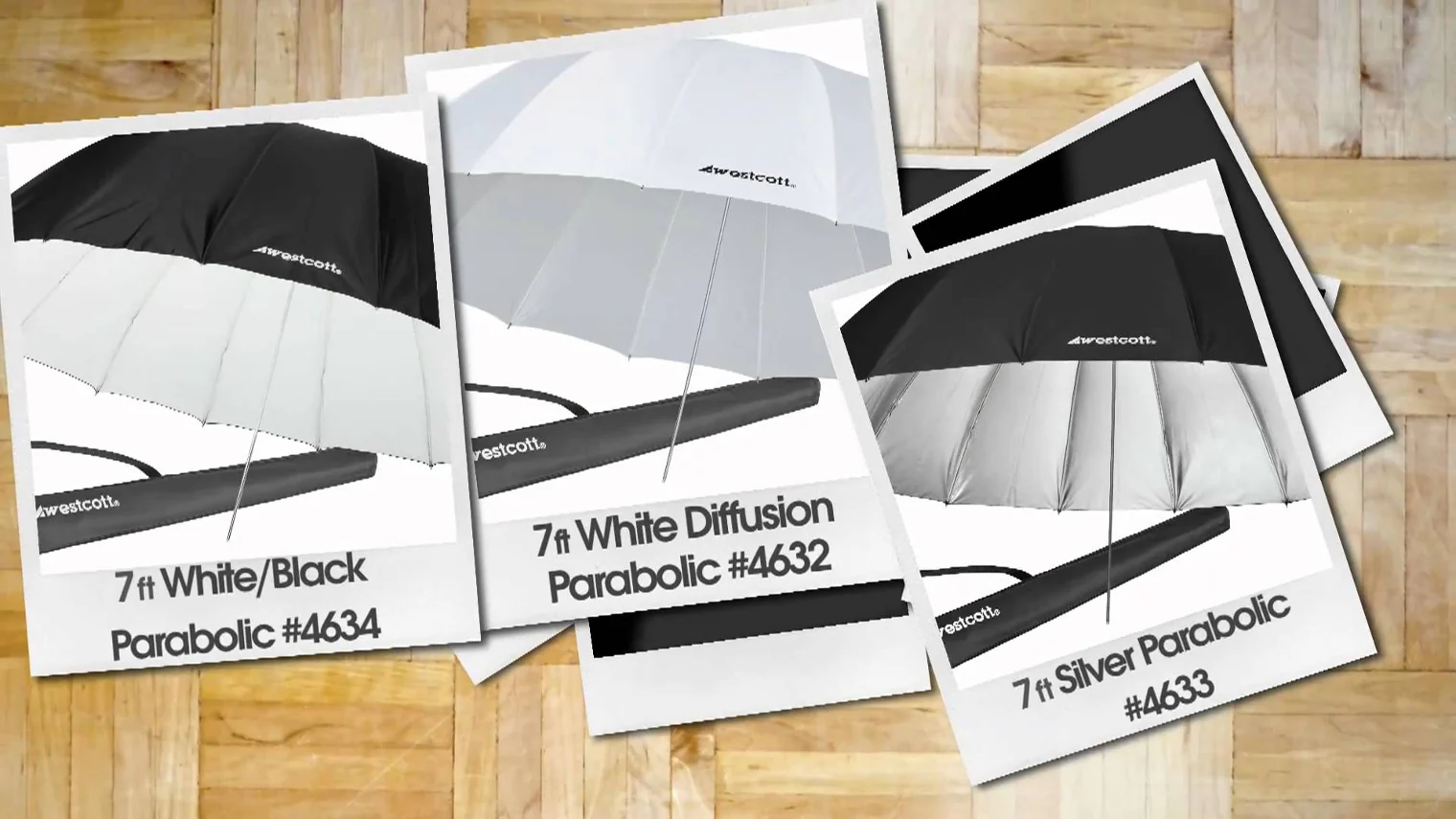Westcott White Diffusion Parabolic Standard Umbrella (7') - Image 14