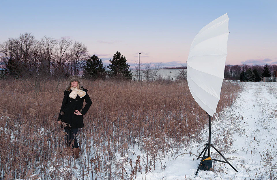 Westcott White Diffusion Parabolic Standard Umbrella (7') - Image 8
