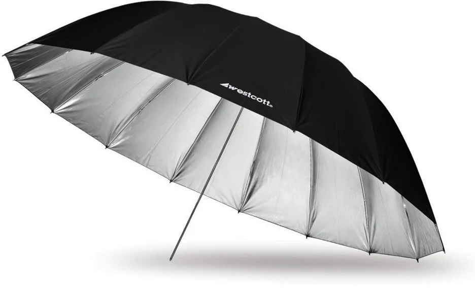 Westcott Silver Bounce Parabolic Standard Umbrella (7') - Image 2