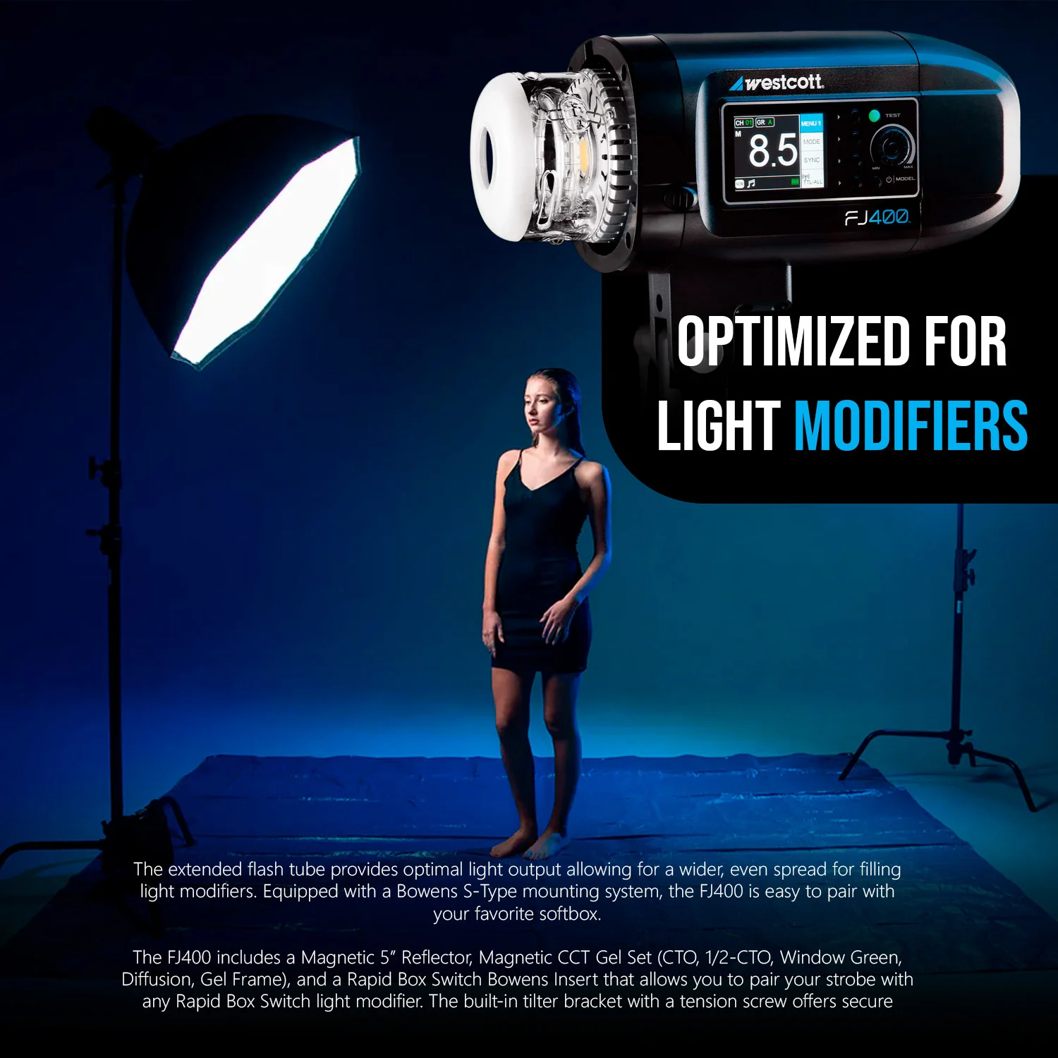 Westcott FJ400 400Ws Strobe with AC/DC Lithium Polymer Battery - Image 11