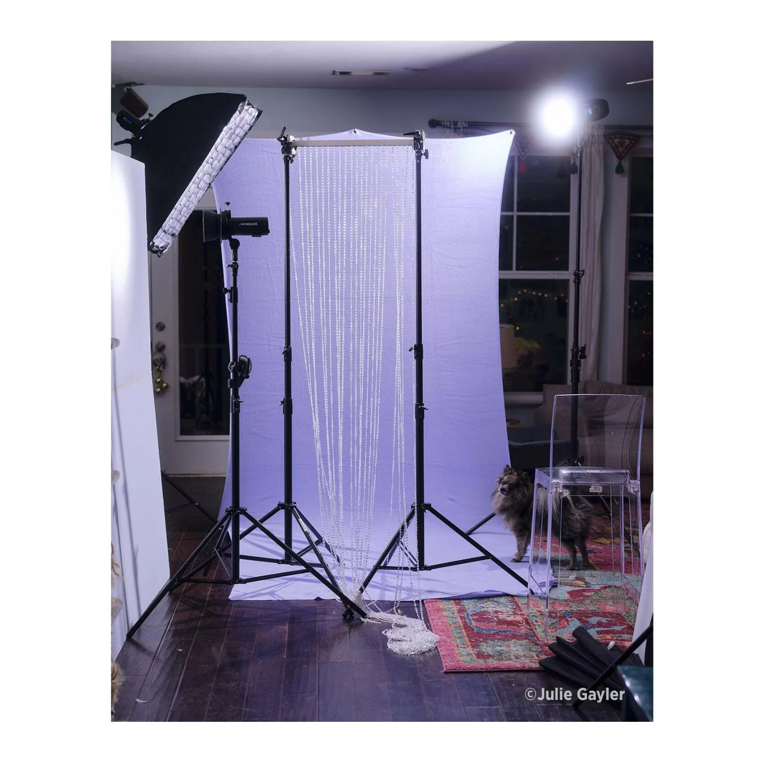 Westcott X-Drop Wrinkle-Resistant Backdrop For Video Conferencing (Periwinkle Purple, 5 x 7 Feet) - Image 7