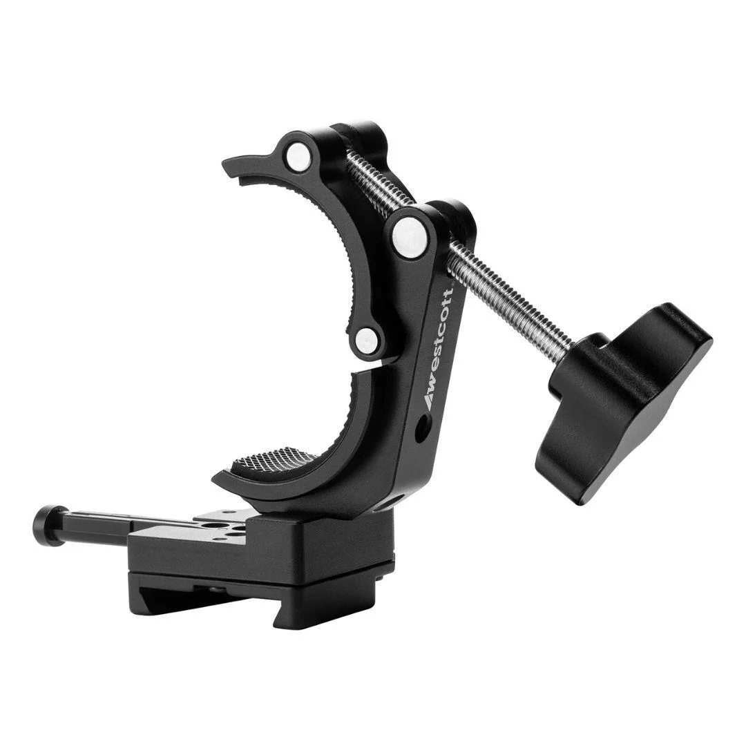 Westcott V-Mount Battery Clamp with Rubber-Padded Jaws and Durable, Compact Design (Black) - Image 4