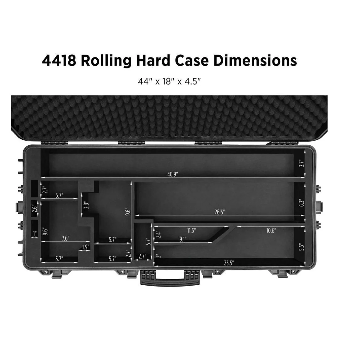 Westcott 4418 Rolling Hard Case for FJ400 2-Light Strobe Kit with Laser-Cut Compartments (Black) - Image 4