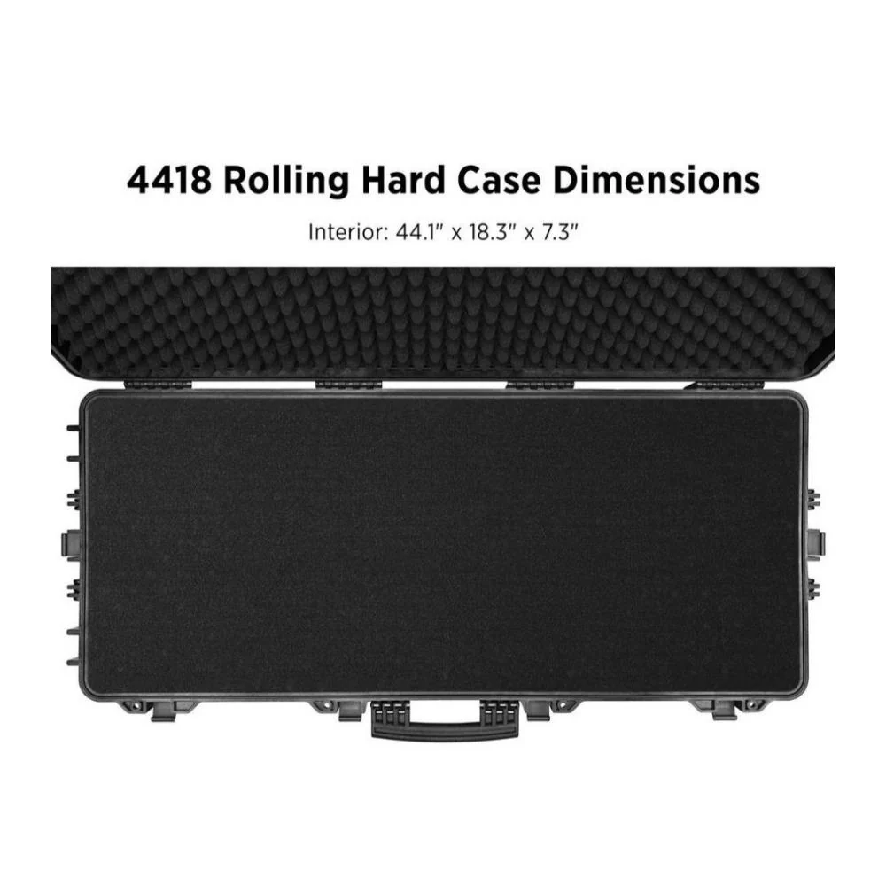 Westcott 4418 Weather-Resistant 44 x 18-Inch Rolling Hard Case with Foam Insert (Black) - Image 5