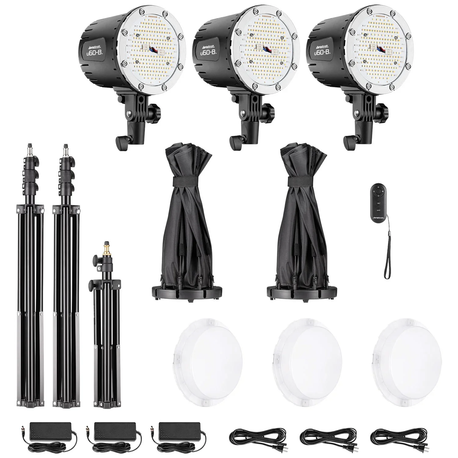 Westcott U60-B Bi-Color LED 3-Light Softbox Kit - Image 2