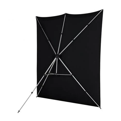 Westcott X-Drop Pro Wrinkle-Resistant Backdrop Kit Rich Black (8x8) Feet - Image 5