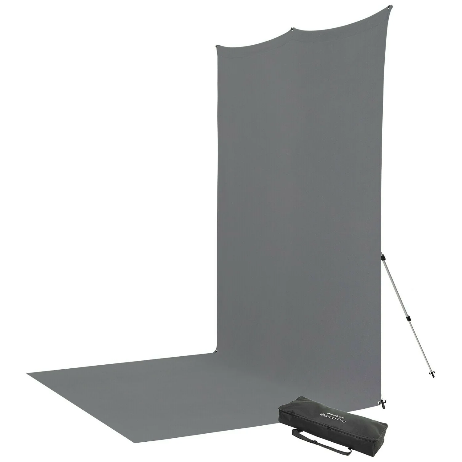 Westcott X-Drop Pro Wrinkle-Resistant 8 x 13 Feet Backdrop Kit (Neutral Gray) - Image 2