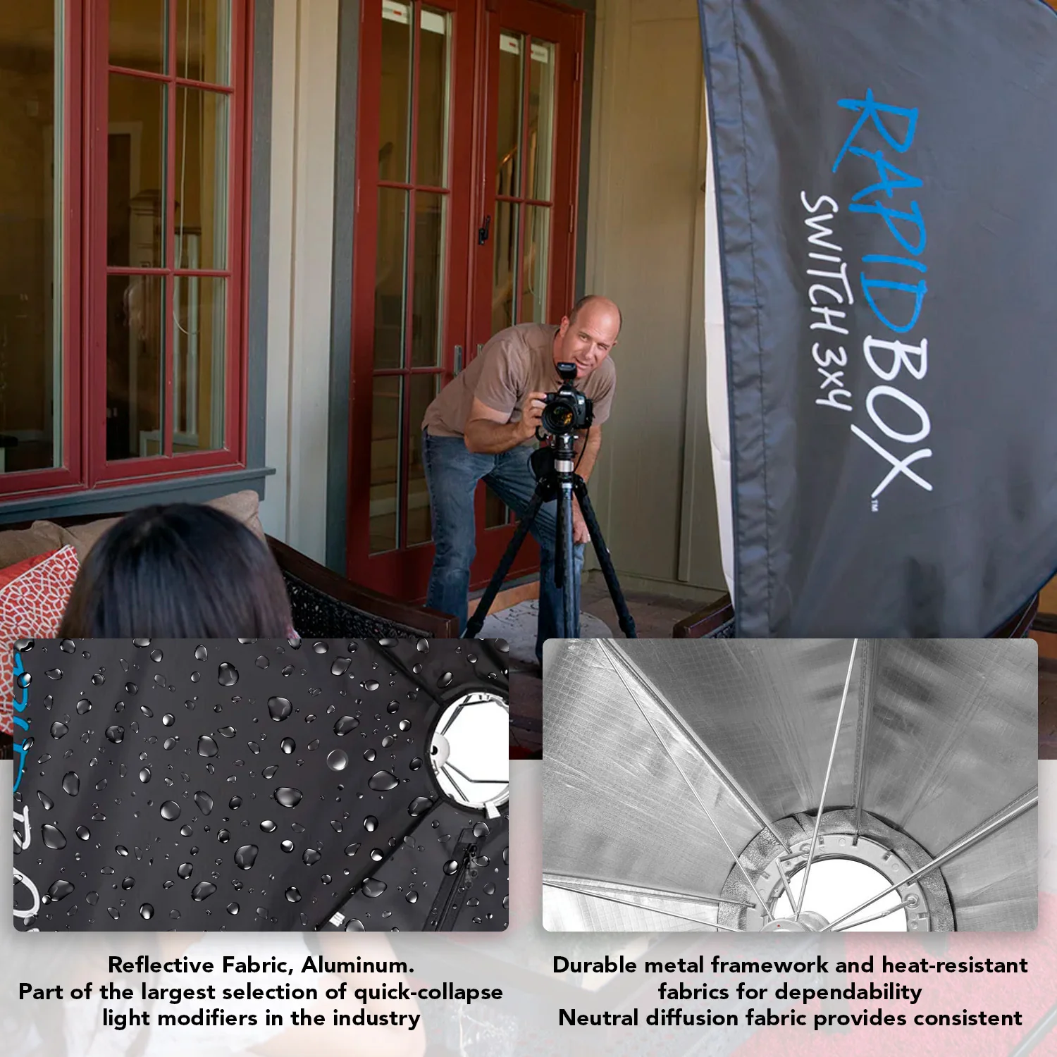 Westcott Rapid Box Switch Rectangular 3x4 Feet Softbox with Adjustable Corner System Mods Bundle - Image 4