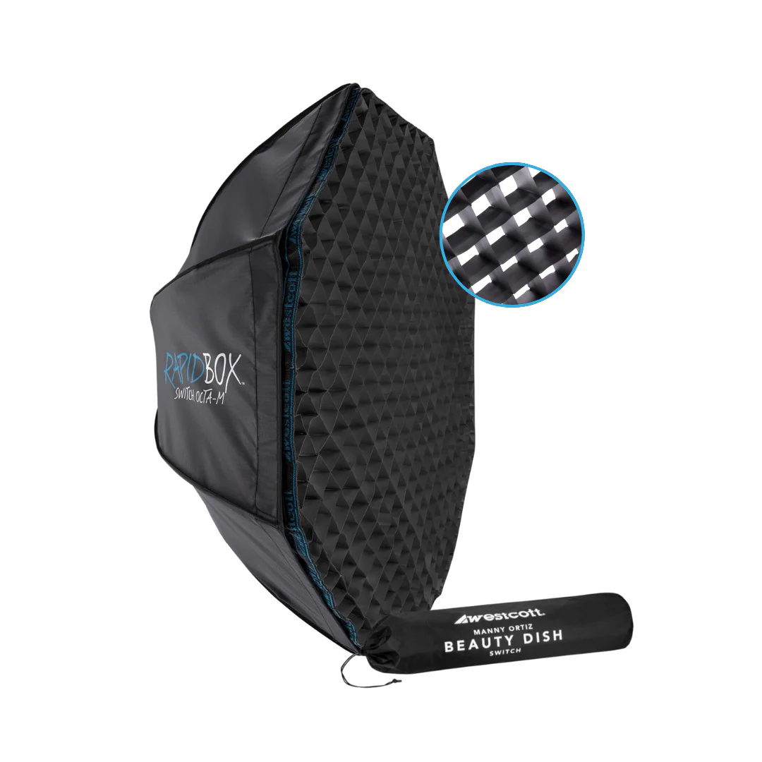 Westcott Beauty Dish Switch (36-Inch, Silver Interior) with 40-Degree Egg Crate Grid Bundle