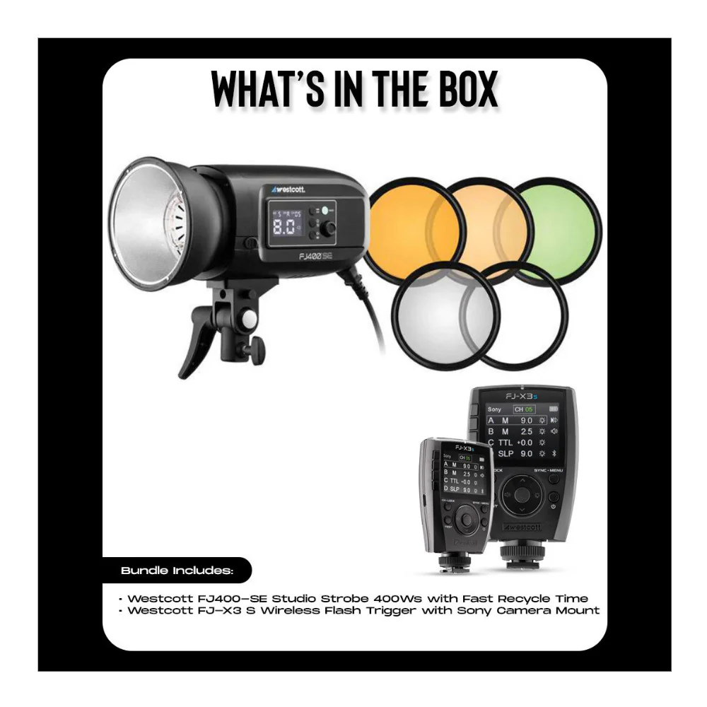 Westcott FJ400-SE Studio Strobe 400Ws with FJ-X3 S Wireless Flash Trigger Bundle - Image 11