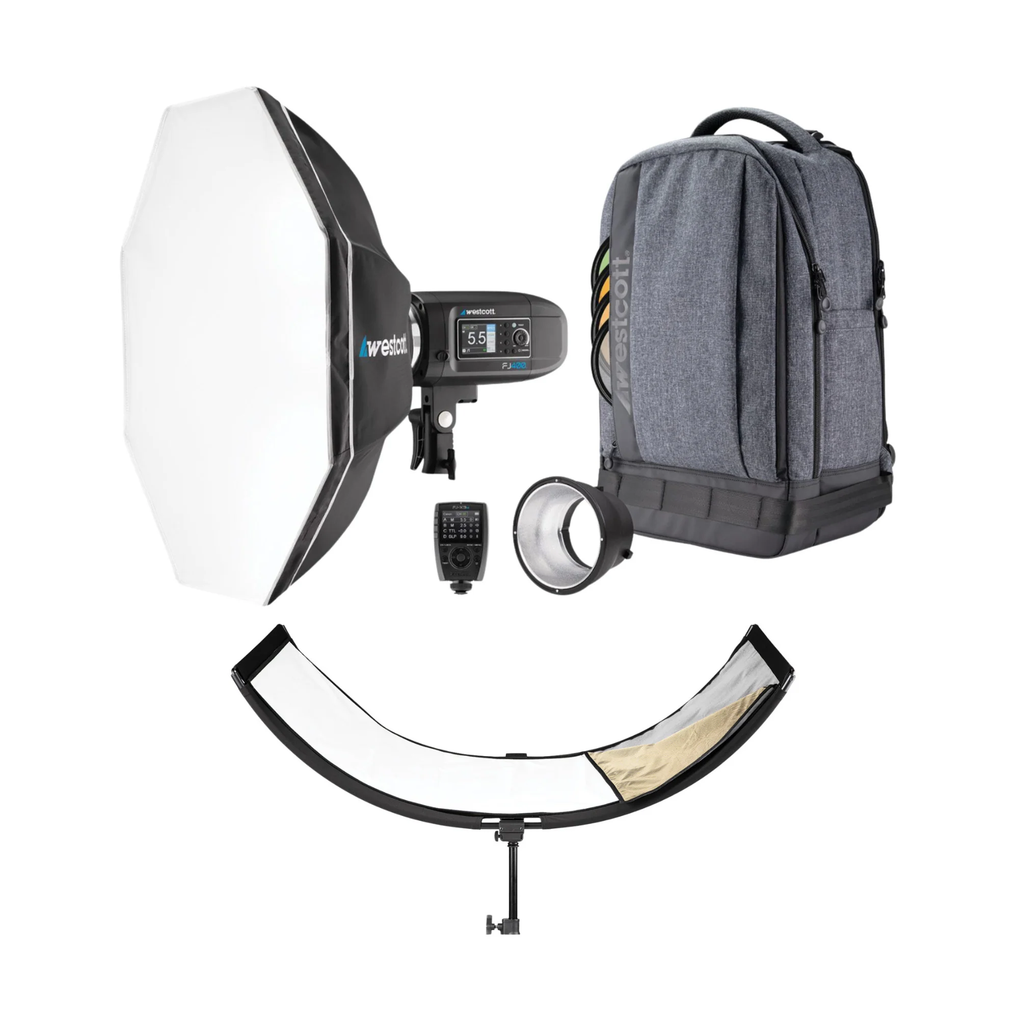 Westcott FJ400 Strobe 1-Light Backpack Kit with FJ-X3 M Trigger Bundle