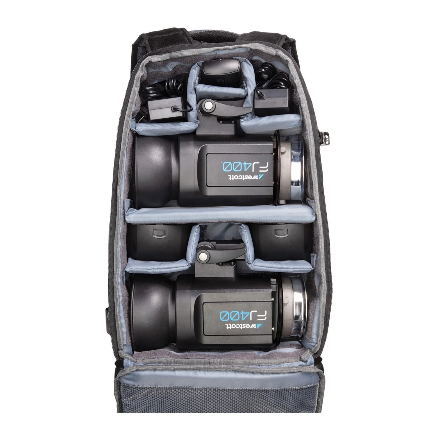 Westcott FJ400 Strobe 2-Light Backpack Kit with FJ-X3S Wireless Trigger with Backdrop Boards Bundle - Image 6
