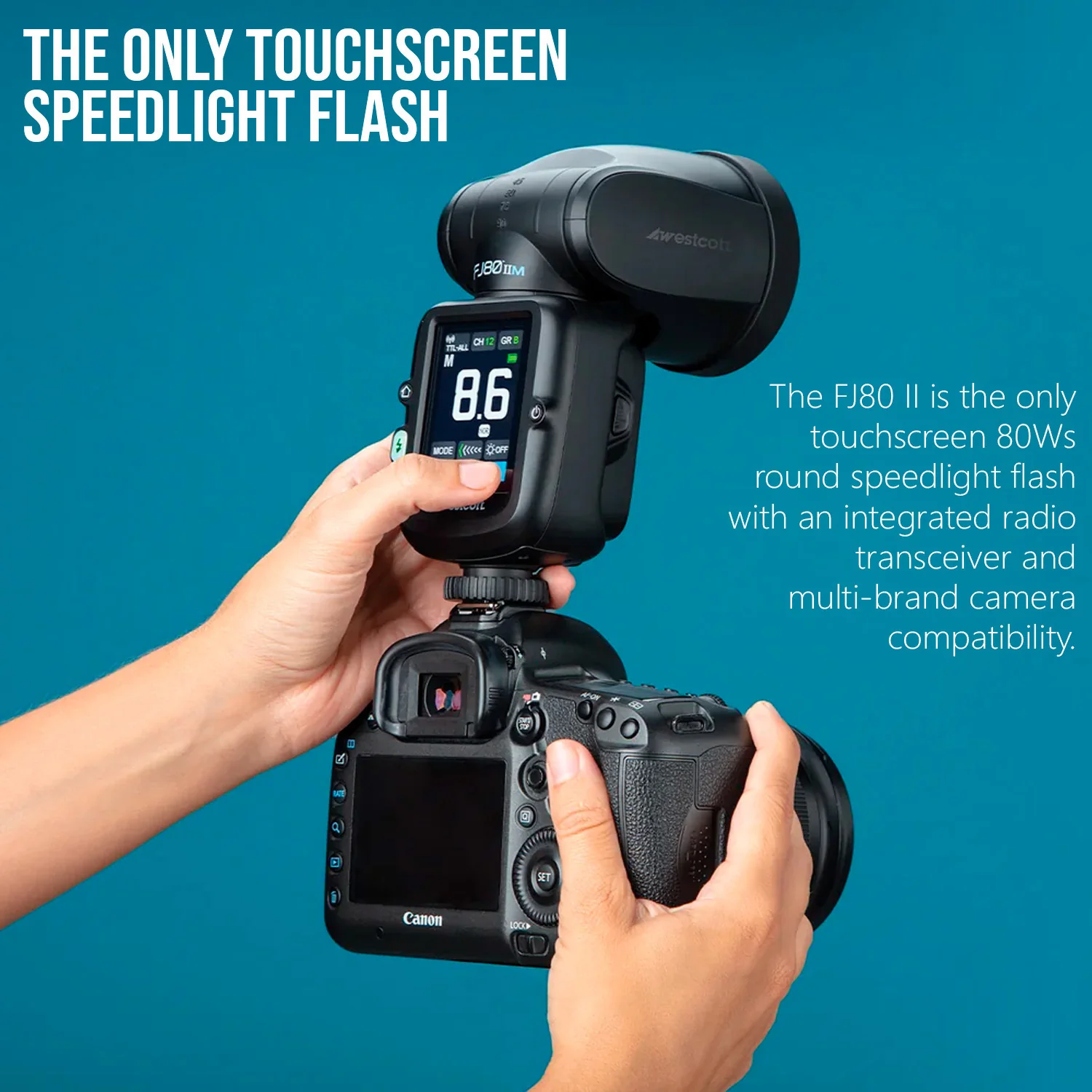 Westcott FJ80 II M Universal Touchscreen 80Ws Speedlight with Adapter Bundle - Image 3